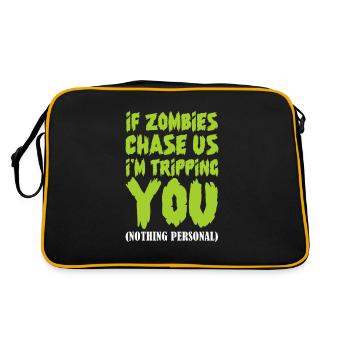 Zombie Zombie Hunter Zombie Apocalypse Cadeau - Sac Retro - noir/or - Dos