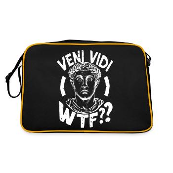 Clever Caricature Caesar Veni Vidi WTF Design - Retro Bag - black/gold - Back