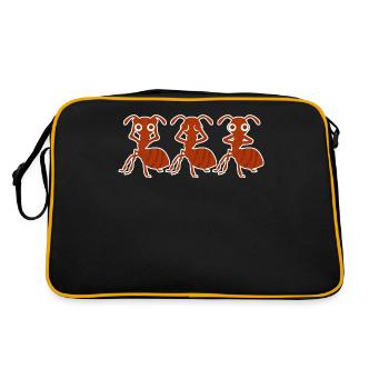 Ant Farm Ants Lasius Niger - Retro Bag - black/gold - Back