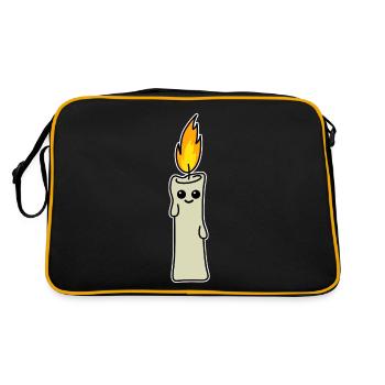 Bougie Bougie Bougies Cire de paraffine - Sac Retro - noir/or - Dos