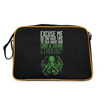 Lord & Savior Cthulhu Cult Lovecraft Necronomicon - Retro Bag - black/gold - Back