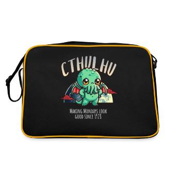 Monday 1928 - Cthulhu cult Lovecraft Necronomicon - Retro Bag - black/gold - Back
