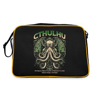 Comsic Horror Cthulhu Cult Lovecraft Necronomicon - Retro Bag - black/gold - Back