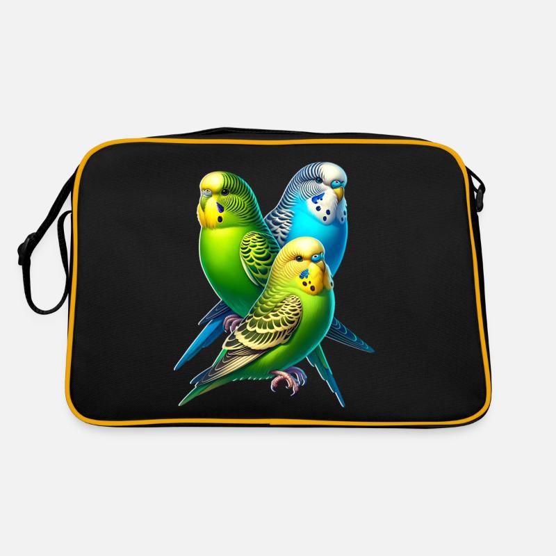 Dicton de perruche - Sac Retro - noir/or