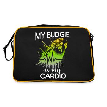 Budgie ECG Budgie Heartline - Retro Bag - black/gold - Back