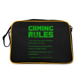 Brettspiel - Retro Tasche - Schwarz/Gold - Hinten