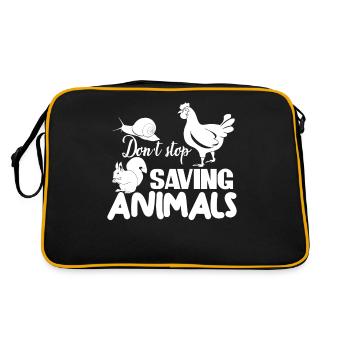 Vegan Droits des animaux Protection des animaux - Sac Retro - noir/or - Dos