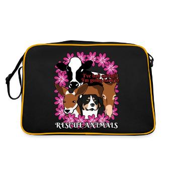 Protection des animaux Vegan Droits des animaux - Sac Retro - noir/or - Dos