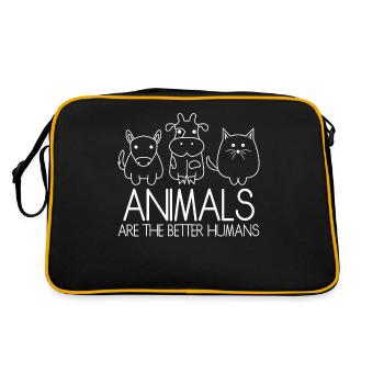 Protection des animaux Vegan Droits des animaux - Sac Retro - noir/or - Dos