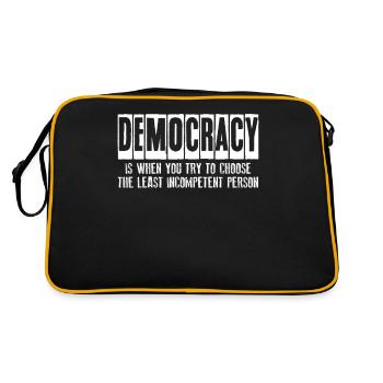 Democrat Democratic Elections Democracy - Retro Bag - black/gold - Back