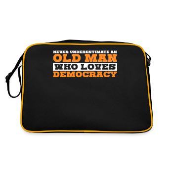 Democratic Democrat Elections Democracy - Retro Bag - black/gold - Back