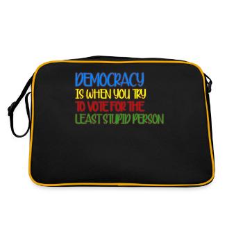 Elections Democracy Democratic - Retro Bag - black/gold - Back