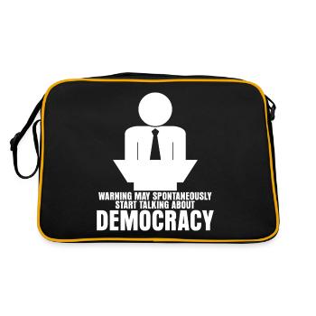 Democracy Joke Democratic Elections - Retro Bag - black/gold - Back
