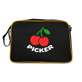 Cherry Cherry Tree Cherry Blossom Fruit Gift - Retro Bag - black/gold - Back