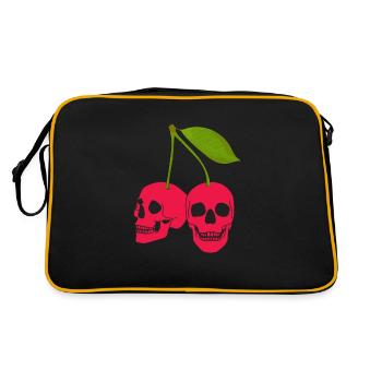 Cherry Cherry Tree Cherry Blossom Fruit Gift - Retro Bag - black/gold - Back