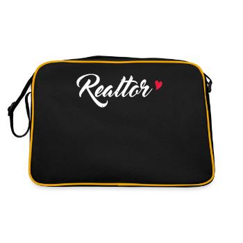 Immobilienmakler - Retro Tasche - Schwarz/Gold - Hinten