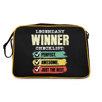 Gewinner Winner - Retro Bag - black/gold - Back