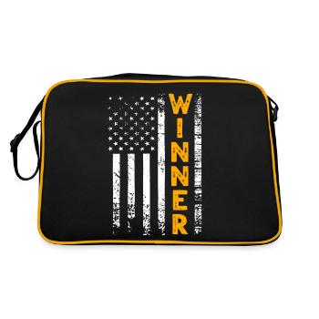 Gewinner Winner - Retro Bag - black/gold - Back