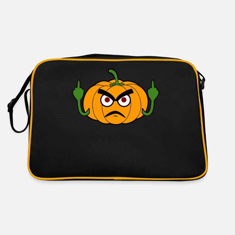 Grumpy Pumpkin Middle Finger Pumpkins Retro Tasche