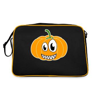 Pumpkins Crazy Pumpkin - Retro Bag - black/gold - Back