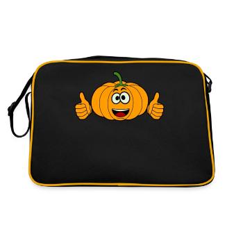 Pumpkin Thumbs up Pumpkins - Retro Tasche - Schwarz/Gold - Hinten