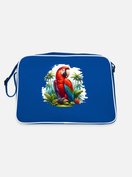Parrot - Retro Bag - blue/white - Back
