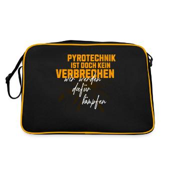 La pyrotechnie n’est pas un crime - Meme Spruch - Sac Retro - noir/or - Dos