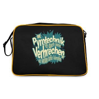 La pyrotechnie n’est pas un crime - Meme Spruch - Sac Retro - noir/or - Dos