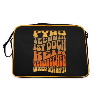 La pyrotechnie n’est pas un crime - Meme Spruch - Sac Retro - noir/or - Dos
