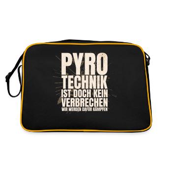 La pyrotechnie n’est pas un crime - Meme Spruch - Sac Retro - noir/or - Dos