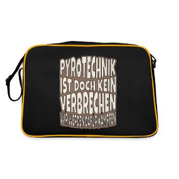 La pyrotechnie n’est pas un crime - Meme Spruch - Sac Retro - noir/or - Dos
