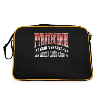 La pyrotechnie n’est pas un crime - Meme Spruch - Sac Retro - noir/or - Dos