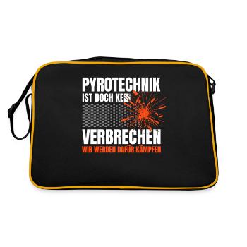 La pyrotechnie n’est pas un crime - Meme Spruch - Sac Retro - noir/or - Dos