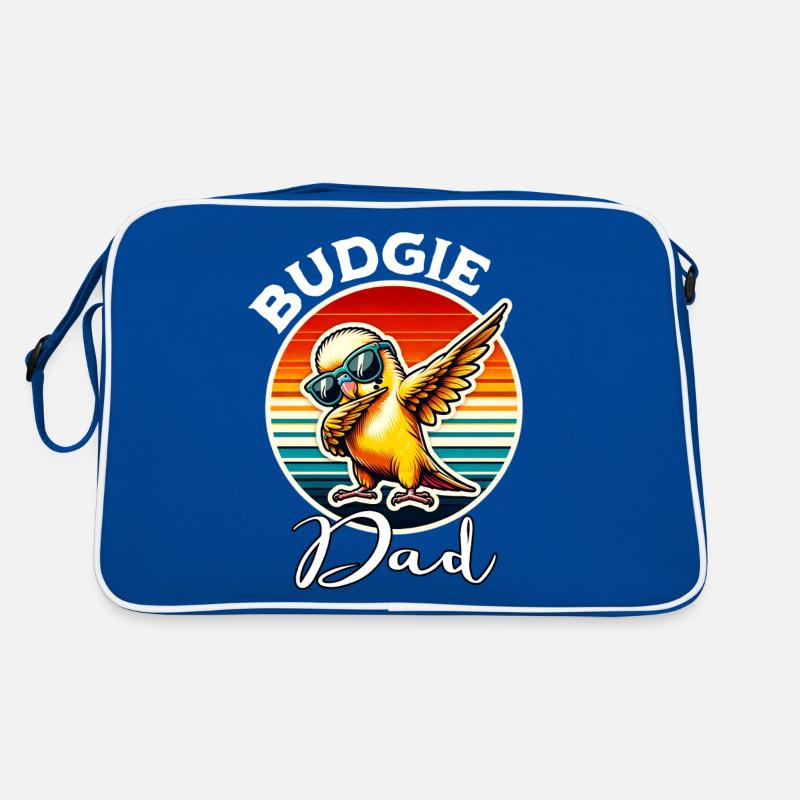Budgerigar Budgie Dad Retro Tasche