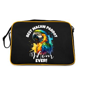 Best Macaw Parrot Mama - Retro Bag - black/gold - Back