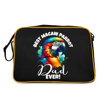 Best Macaw Parrot Papa - Retro Bag - black/gold - Back