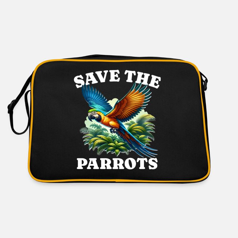 Save Macaw Parrot Retro Bag