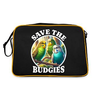Save Budgie - Retro Bag - black/gold - Back