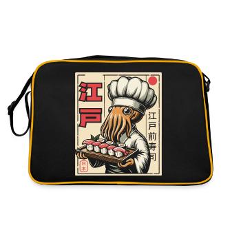 Sushi Food Japan Nigiri Gift - Retro Bag - black/gold - Back