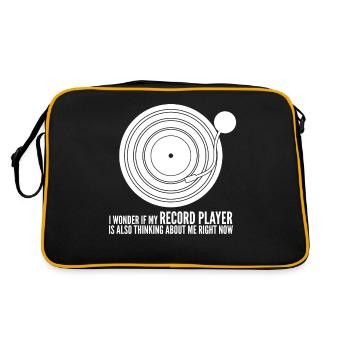 Record Player Vinyl - Retro Bag - black/gold - Back