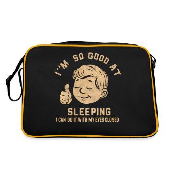 Je suis tellement doué pour dormir que je peux le faire avec mes yeux - Sac Retro - noir/or - Dos