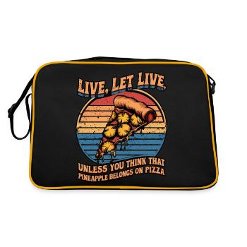 Live, Let Live Unless You Think Pineapple Belongs - Retro Bag - black/gold - Back