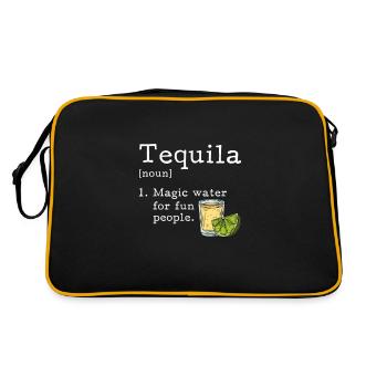 Tequila Sunrise Booze Party Mexique Cadeau - Sac Retro - noir/or - Dos