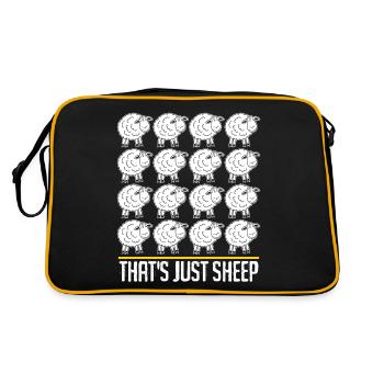 Many Sheep - Retro Bag - black/gold - Back