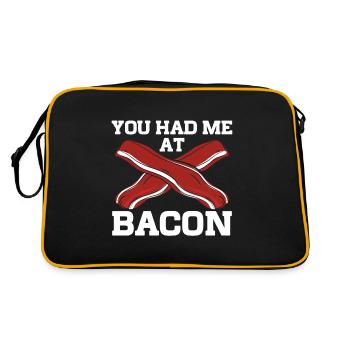 Bacon Lover You Had Me At Bacon - Retro Bag - black/gold - Back