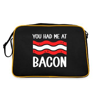 Bacon Lover You Had Me At Bacon - Retro Bag - black/gold - Back