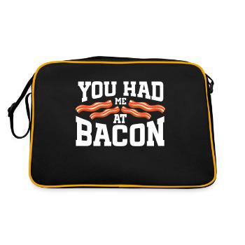 Bacon Lover You Had Me At Bacon - Retro Bag - black/gold - Back
