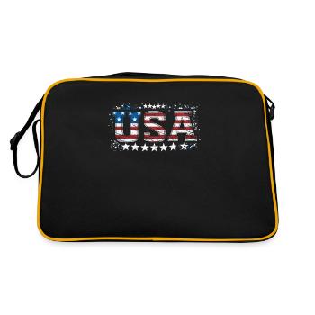 UAS American Pride Stars & Stripes - Retro Bag - black/gold - Back
