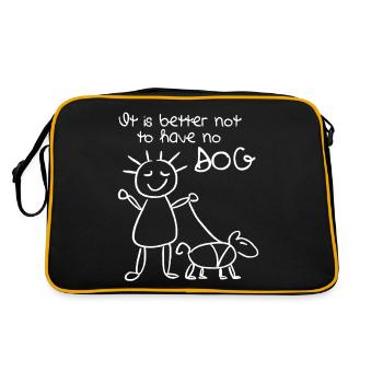 Chien Berger Blanc Teckel Chiens - Sac Retro - noir/or - Dos