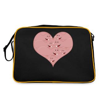 Taupe nue Rat Coeur - Sac Retro - noir/or - Dos